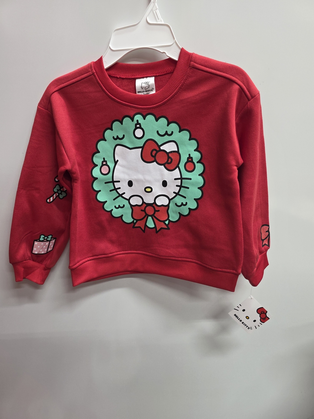 Hello Kitty Red Holiday Wreath Sweatshirt for Kids